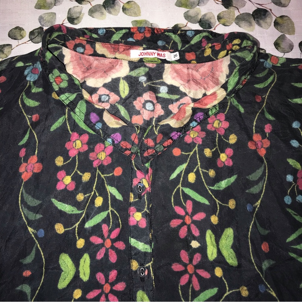 Johnny Was Silk Emby Blouse - Picture 6 of 13